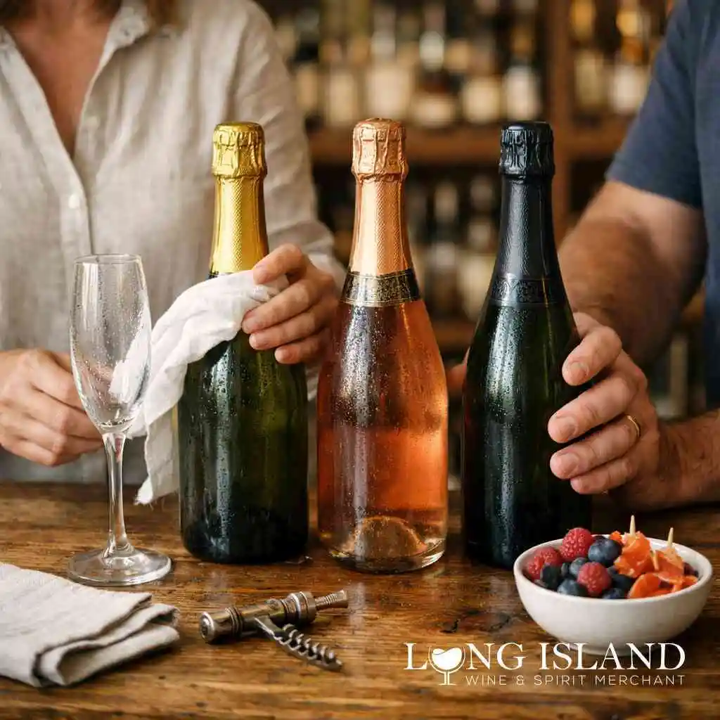Fruit and pastry pairing for guests who want lighter sparkling wine for brunch — Long Island Liquor Store